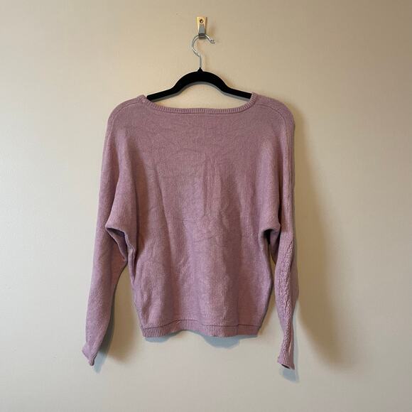 Magaschoni Lavender Textured Knit Lavender Sweater size Medium - Picture 2 of 8
